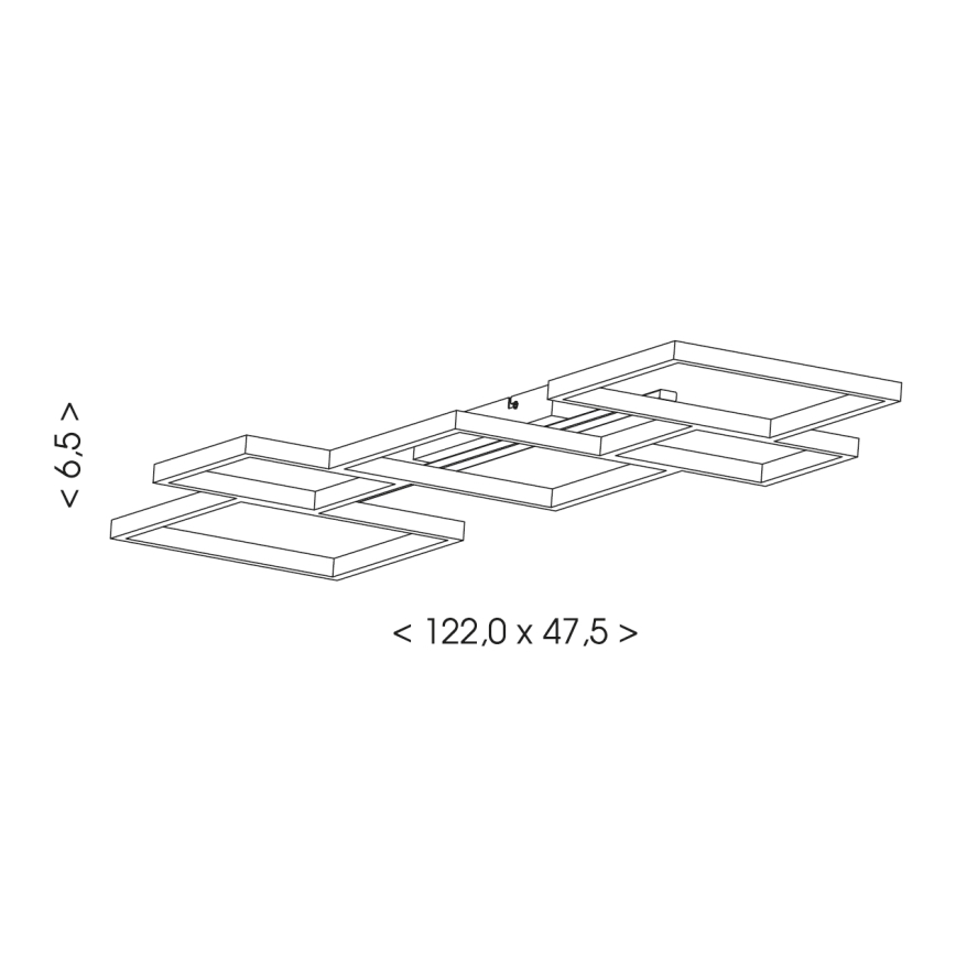 Brilagi - LED-Deckenleuchte SHIFT LED/42 W/230 V 4000 K 47,5 x 122 cm schwarz