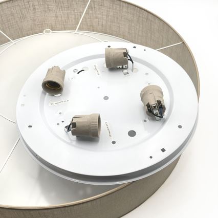 Brilagi - LED-Deckenleuchte SIRIJA 4xE27/60W/230V Ø 60 cm beige