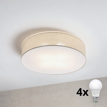Brilagi - LED-Deckenleuchte SIRIJA 4xE27/60W/230V Ø 60 cm cremefarben