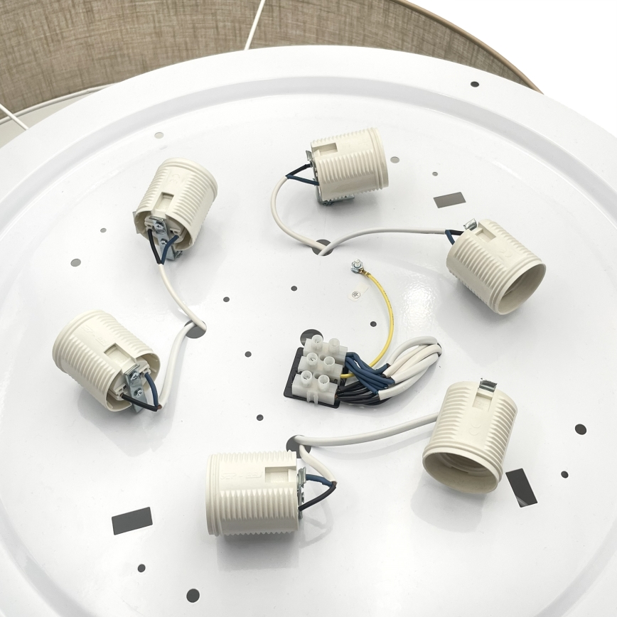 Brilagi - LED-Deckenleuchte SIRIJA 6xE27/60W/230V Ø 80 cm beige