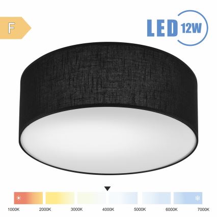 Brilagi - LED-Deckenleuchte SIRIJA LED/12W/230V d 35 cm schwarz
