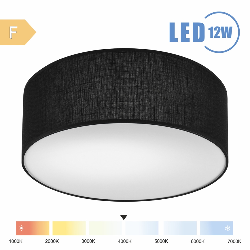 Brilagi - LED-Deckenleuchte SIRIJA LED/12W/230V d 35 cm schwarz