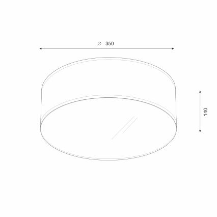 Brilagi - LED-Deckenleuchte SIRIJA LED/12W/230V d 35 cm schwarz