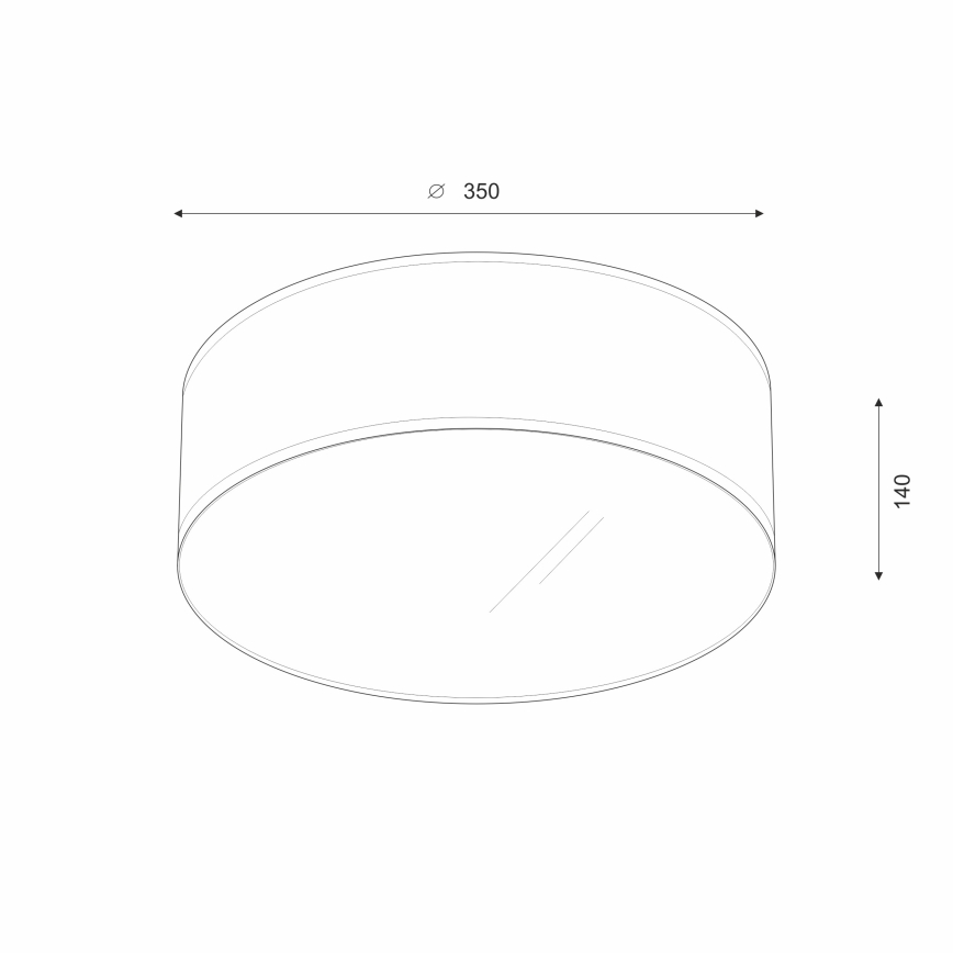 Brilagi - LED-Deckenleuchte SIRIJA LED/12W/230V d 35 cm schwarz