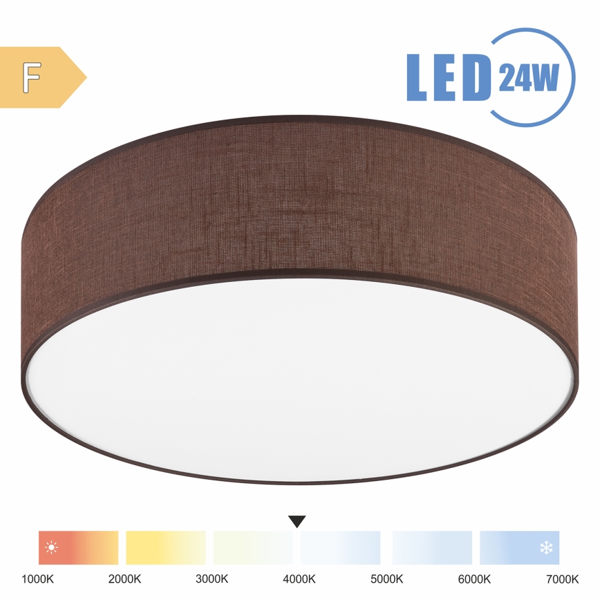 Brilagi - LED-Deckenleuchte SIRIJA LED/24W/230V d 45 cm braun