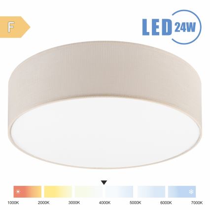 Brilagi - LED-Deckenleuchte SIRIJA LED/24W/230V d 45 cm cremefarben