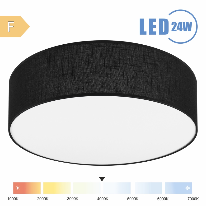 Brilagi - LED-Deckenleuchte SIRIJA LED/24W/230V d 45 cm schwarz