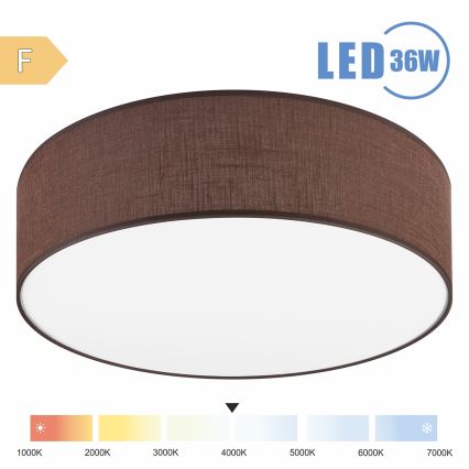 Brilagi - LED-Deckenleuchte SIRIJA LED/36W/230V d 45 cm braun