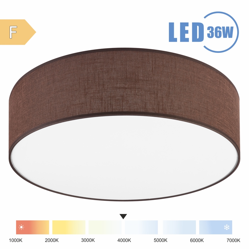 Brilagi - LED-Deckenleuchte SIRIJA LED/36W/230V d 45 cm braun