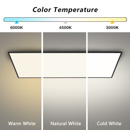 Brilagi - LED Deckenleuchte SLIMFRAME LED/80W/230V 120x60 cm 3000/4000/6000K schwarz