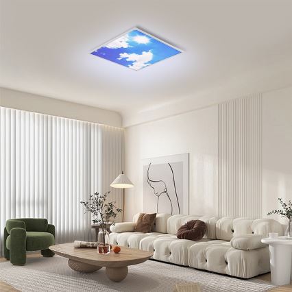 Brilagi - LED-Deckenleuchte SLIMFRAME SKY LED/58W/230V 60x60 cm silber/blau