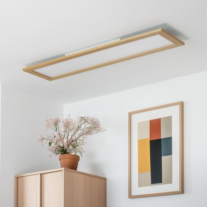 Brilagi - LED-Deckenleuchte SLIMFRAME WOOD LED/58W/230V 124x34 cm braun
