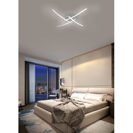 Brilagi - LED-Deckenleuchte STRIPES LED/32W/230V 60x60 cm silber