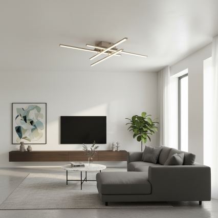 Brilagi - LED Deckenleuchte STRIPES LED/37W/230V 68x68 cm silber