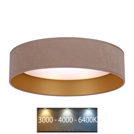 Brilagi - LED-Deckenleuchte VELVET LED/12W/230V d. 30 cm 3000K/4000K/6400K beige/gold