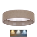 Brilagi - LED-Deckenleuchte VELVET LED/12W/230V d. 30 cm 3000K/4000K/6400K braun