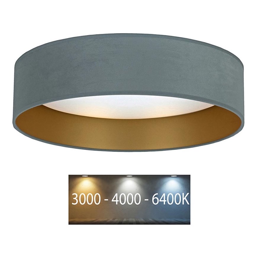 Brilagi - LED-Deckenleuchte VELVET LED/12W/230V d. 30 cm 3000K/4000K/6400K mint/gold