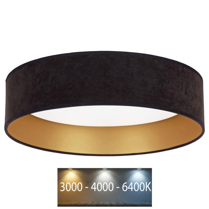 Brilagi - LED-Deckenleuchte VELVET LED/24W/230V 3000/4000/6400K schwarz/gold