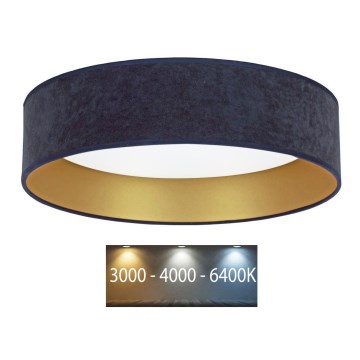 Brilagi - LED Deckenleuchte VELVET LED/24W/230V Ø 40 cm 3000/4000/6400K blau/gold
