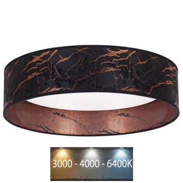 Brilagi - LED Deckenleuchte VELVET LED/24W/230V Ø 40 cm 3000/4000/6400K Schwarz/Kupfer