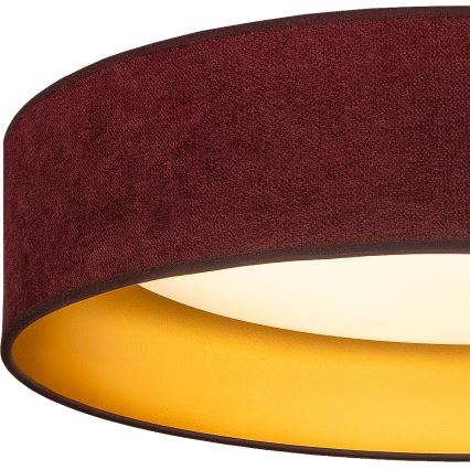 BRILAGI - LED-Deckenleuchte VELVET SIMPLE LED/36 W/230 V/3000 K Ø 55 cm weinrot/gold