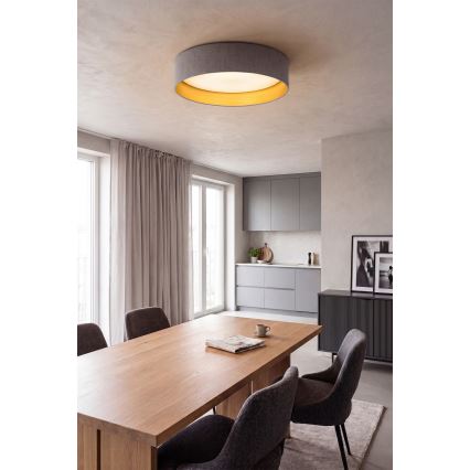 Brilagi - LED-Deckenleuchte VELVET SIMPLE LED/36W/230V 3000K Ø 55 cm grau/gold