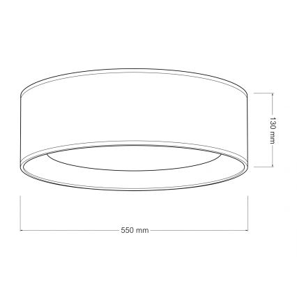 Brilagi - LED-Deckenleuchte VELVET SIMPLE LED/36W/230V 3000K Ø 55 cm grau/gold