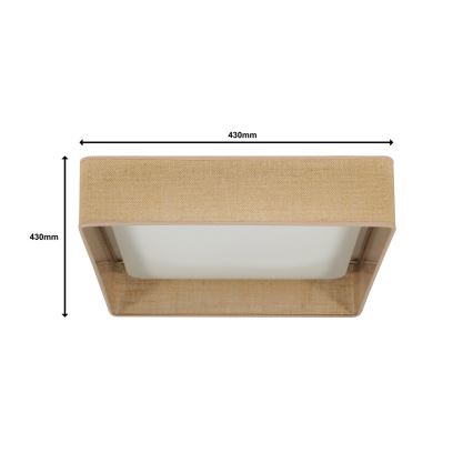 Brilagi - LED-Deckenleuchte VELVET SQUARE LED/24W/230V braun