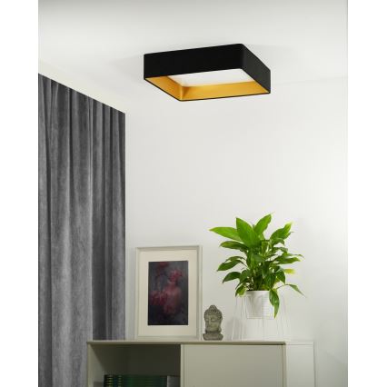 Brilagi - LED-Deckenleuchte VELVET SQUARE LED/24W/230V 43x43 cm schwarz