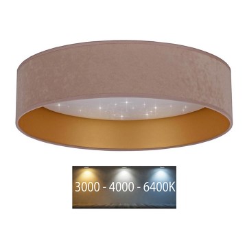 Brilagi - LED-Deckenleuchte VELVET STAR LED/24W/230V d. 40 cm 3000K/4000K/6400K beige/gold