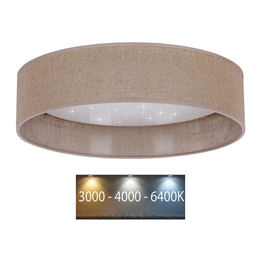 Brilagi - LED-Deckenleuchte VELVET STAR LED/24W/230V d. 40 cm 3000K/4000K/6400K braun