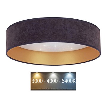 Brilagi - LED-Deckenleuchte VELVET STAR LED/24W/230V d. 40 cm 3000K/4000K/6400K grau/gold