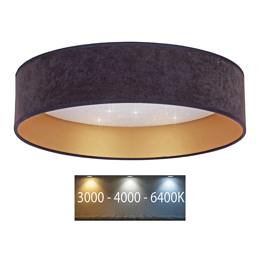 Brilagi - LED-Deckenleuchte VELVET STAR LED/24W/230V d. 40 cm 3000K/4000K/6400K grau/gold