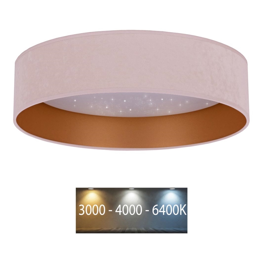 Brilagi - LED-Deckenleuchte VELVET STAR LED/24W/230V d. 40 cm 3000K/4000K/6400K rosa/gold