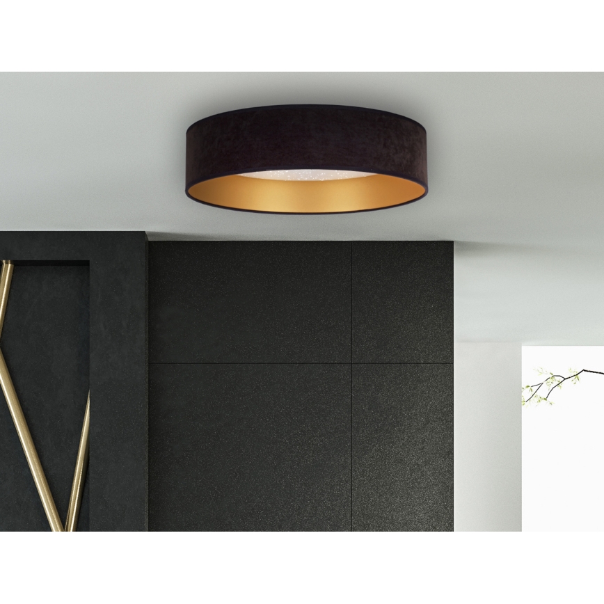 Brilagi - LED-Deckenleuchte VELVET STAR LED/24W/230V d. 40 cm 3000K/4000K/6400K schwarz/gold
