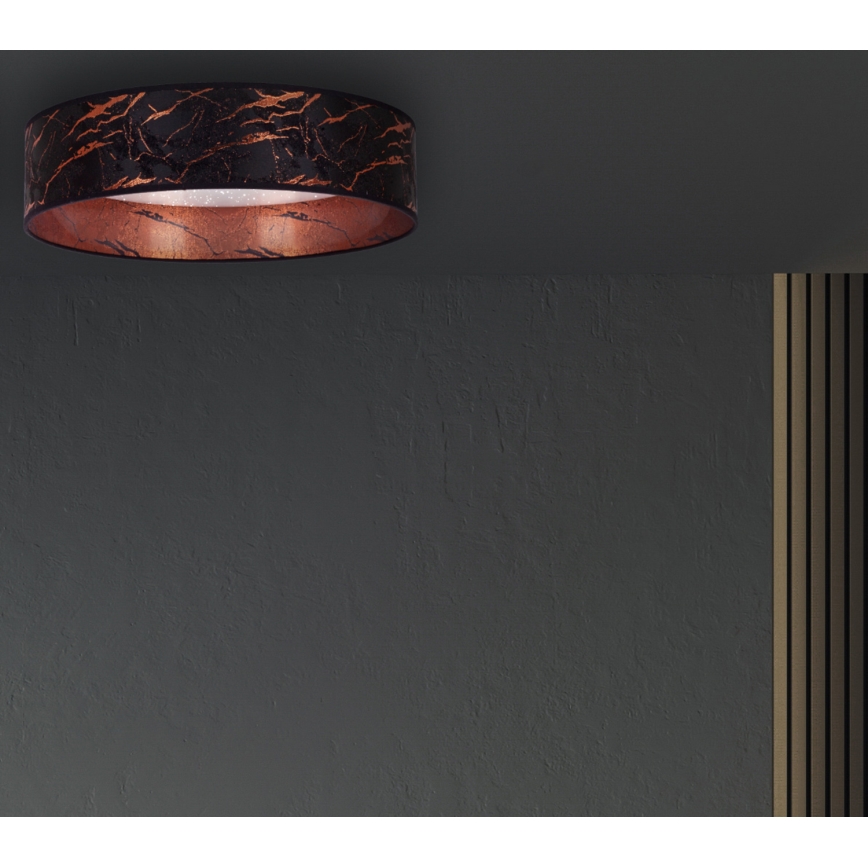Brilagi - LED-Deckenleuchte VELVET STAR LED/24W/230V d. 40 cm 3000K/4000K/6400K schwarz/kupfer