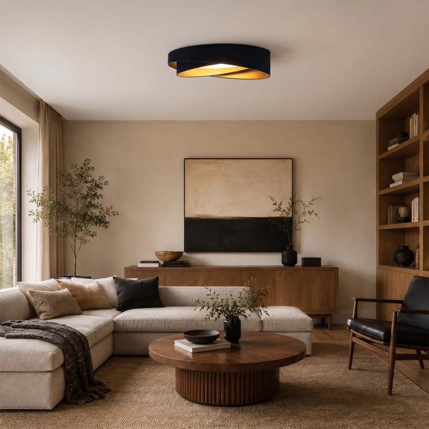 BRILAGI - LED-Deckenleuchte VELVET TWIST LED/24W/230V 4000K Ø 55 cm blau/gold