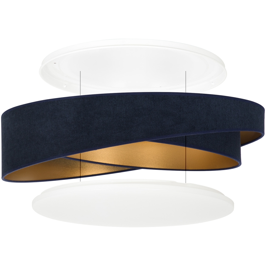 BRILAGI - LED-Deckenleuchte VELVET TWIST LED/24W/230V 4000K Ø 55 cm blau/gold