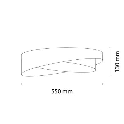 BRILAGI - LED-Deckenleuchte VELVET TWIST LED/24W/230V 4000K Ø 55 cm blau/gold