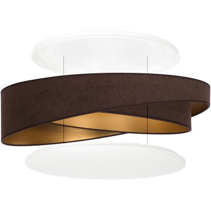 BRILAGI - LED-Deckenleuchte VELVET TWIST LED/24W/230V 4000K Ø 55 cm braun/gold