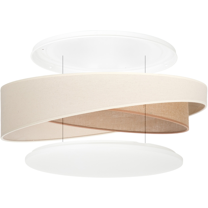 BRILAGI - LED Deckenleuchte VELVET TWIST LED/24W/230V 4000K Ø 55 cm creme/beige