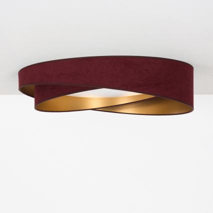 BRILAGI - LED-Deckenleuchte VELVET TWIST LED/24W/230V 4000K Ø 55 cm weinrot/gold