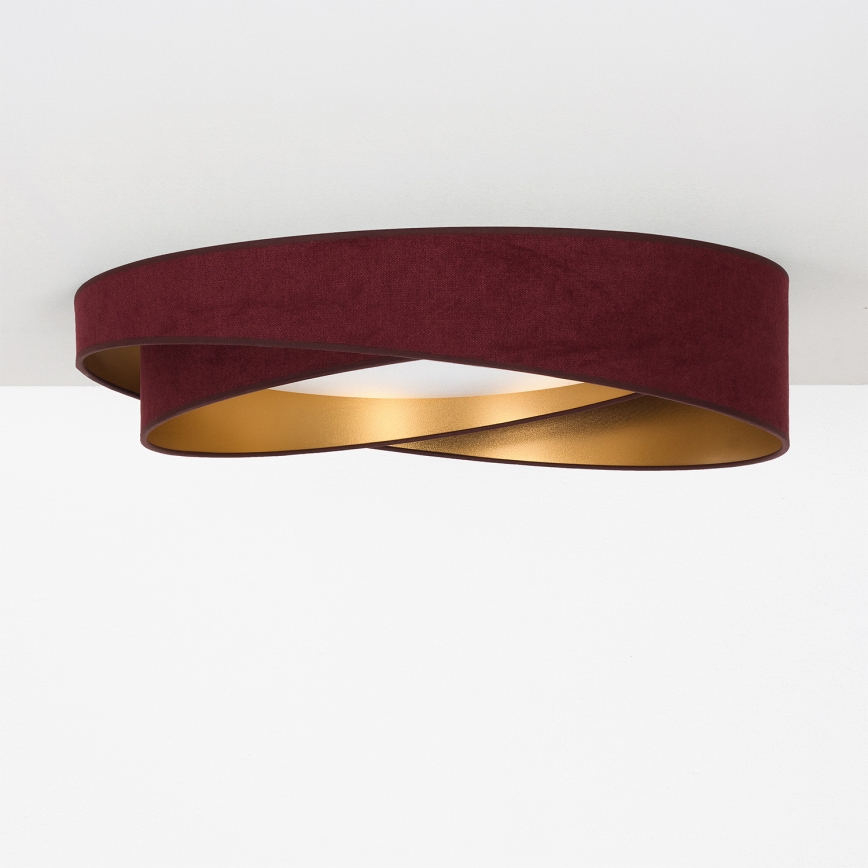 BRILAGI - LED-Deckenleuchte VELVET TWIST LED/24W/230V 4000K Ø 55 cm weinrot/gold