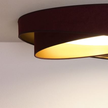 BRILAGI - LED-Deckenleuchte VELVET TWIST LED/24W/230V 4000K Ø 55 cm weinrot/gold