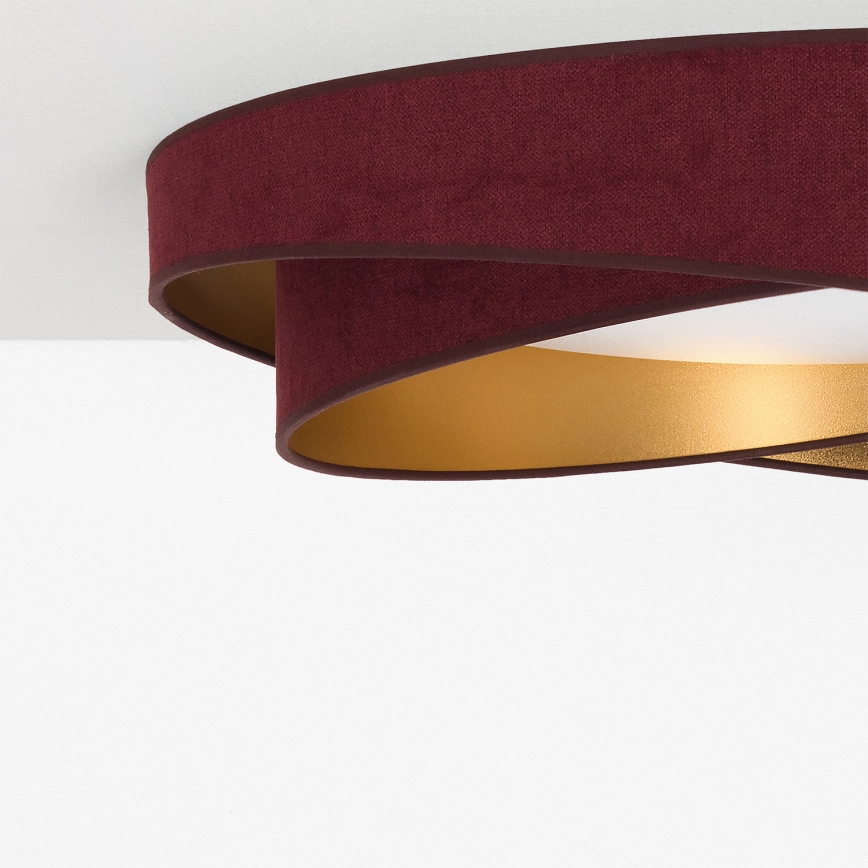 BRILAGI - LED Deckenleuchte VELVET TWIST LED/24W/230V 4000K Ø 55 cm weinrot/gold