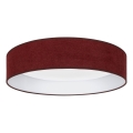 Brilagi - LED-Deckenleuchte VELVET VARI LED, 24 W, 230 V, 3000/4000/6500 K, Ø 45 cm, weinrot