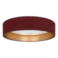 Brilagi - LED-Deckenleuchte VELVET VARI LED/24W/230V 3000/4000/6500K Ø 45 cm weinrot/gold