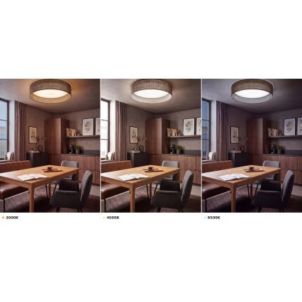 BRILAGI - LED Deckenleuchte VELVET VARI LED/24W/230V 3000/4000/6500K Ø 45 cm braun