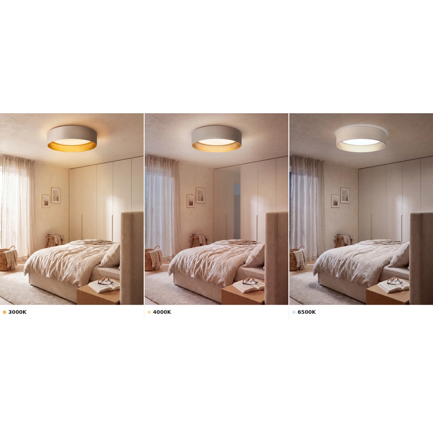 Brilagi - LED-Deckenleuchte VELVET VARI LED/24W/230V 3000/4000/6500K Ø 45 cm creme/gold