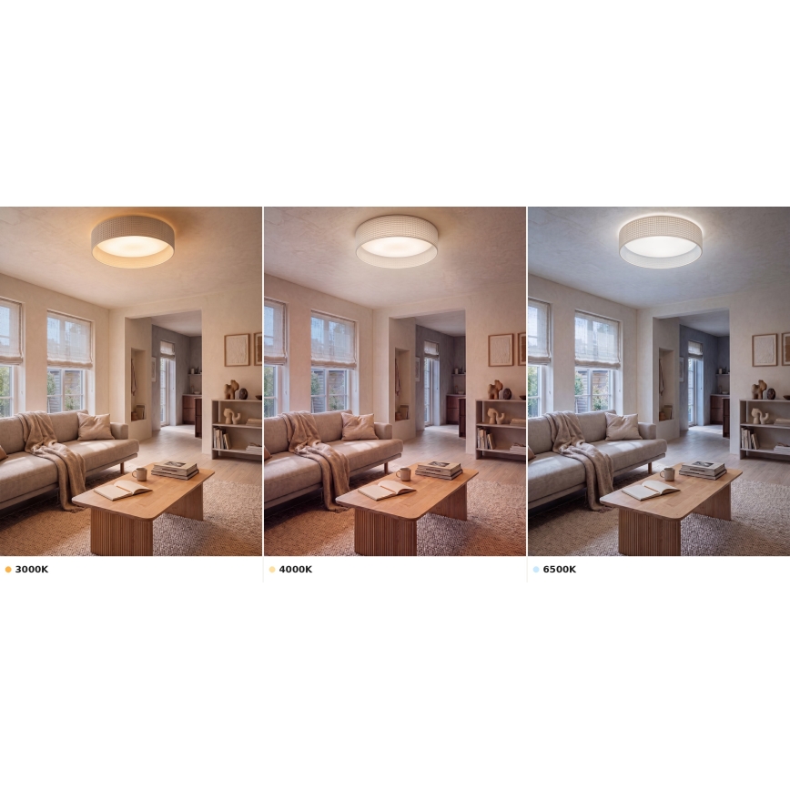 Brilagi - LED-Deckenleuchte VELVET VARI LED/24W/230V 3000/4000/6500K Ø 45 cm cremefarben